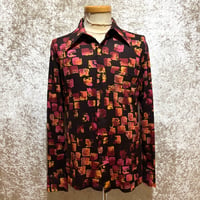 70’s KNIT ナイロン ディスコシャツ