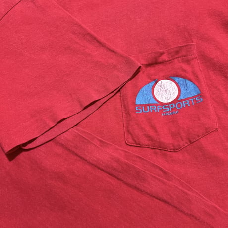80’s 90’s SURF SPORTS HAWAII ポケット Tシャツ