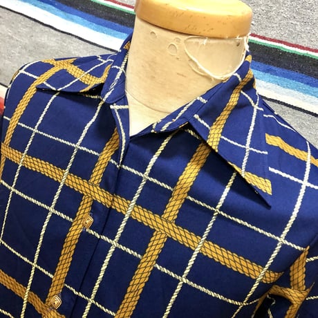 レトロ ポリエステルシャツ