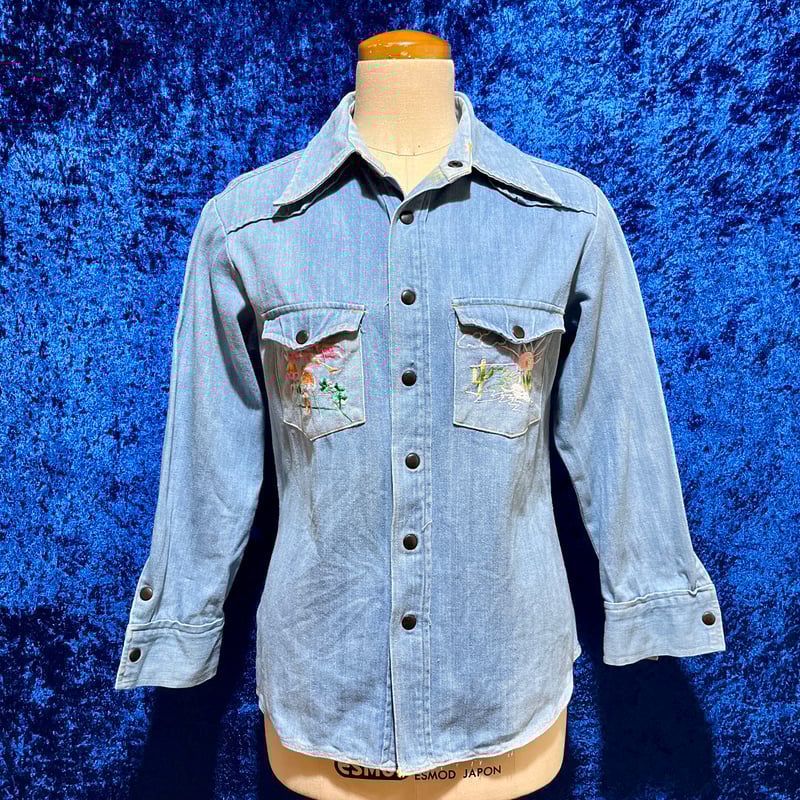 US直輸入８０年代ヴィンテージ Dodgers デニムシャツ 刺繍入り XL US直輸入80年代ヴィンテージ Dodgers デニムシャツ 刺繍入り XL