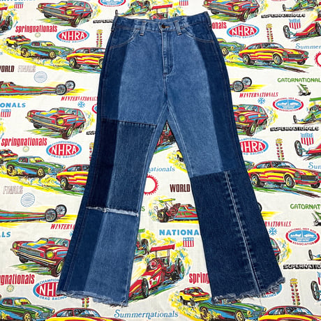 Wrangler パッチワーク フレアージーンズ