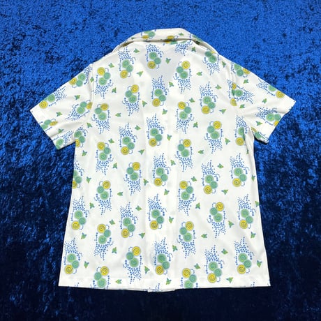 70’s Lady Devon なぞ柄 ポリエステル シャツ