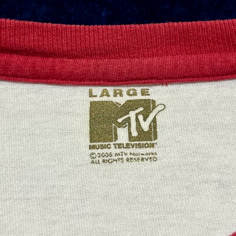 MTV NATIVE 柄 ベースボールTシャツ