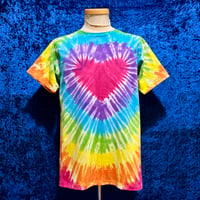 ハート柄 タイダイ Tシャツ