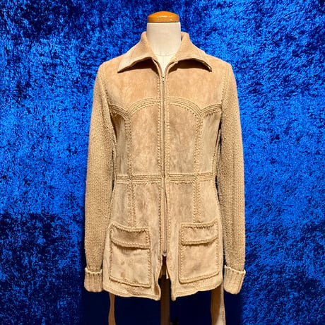 70’s Leather/ニット ジャケット