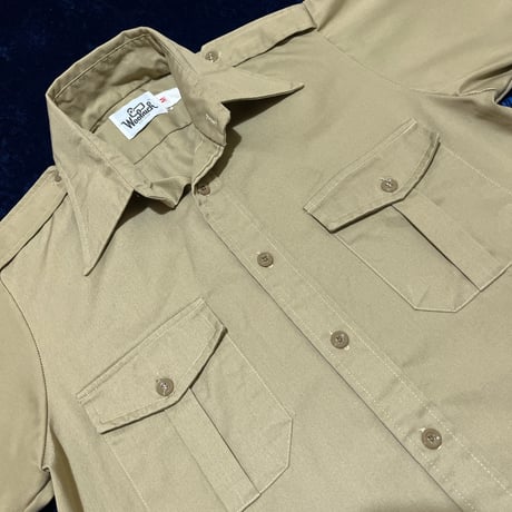 70’s Wool Rich 白タグ サファリシャツ