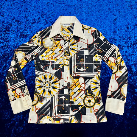 80’s Booth Bay スカーフ柄 シャツ