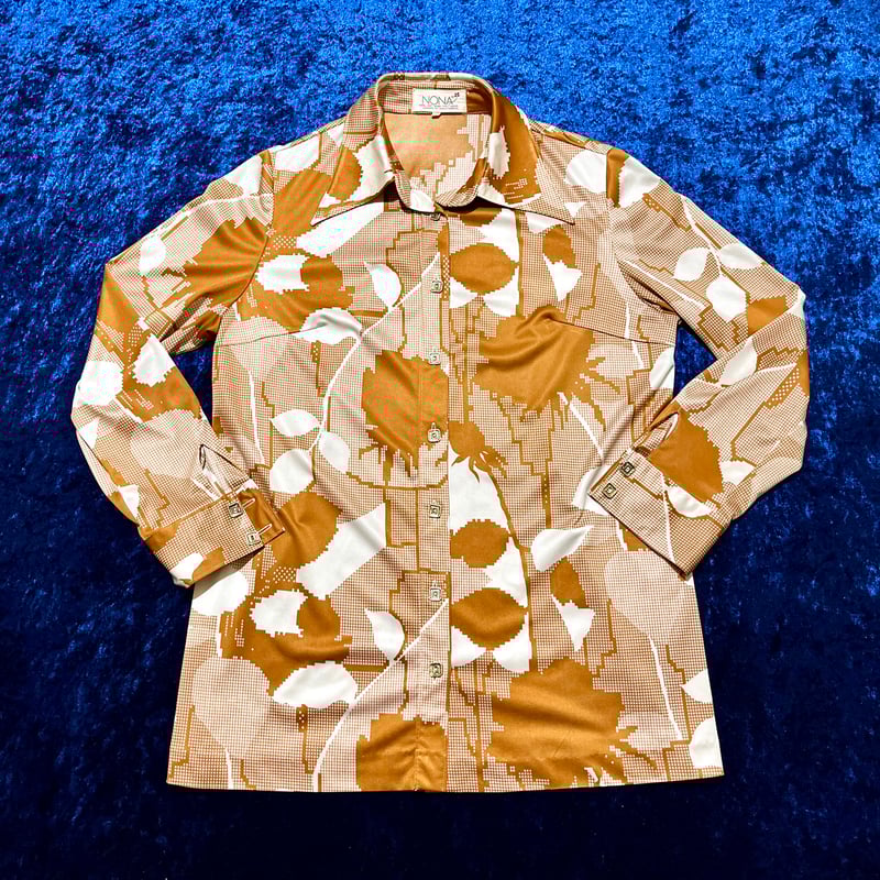 70's/PLAYBOY/Vargas/イエロー/ポリエステルシャツ 70's/PLAYBOY/Vargas/イエロー/ポリエステルシャツ