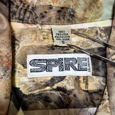 70’s SPIRE California ポリエステル ディスコ シャツ