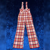 70’s Miss holly チェック アクリル オーバーオール