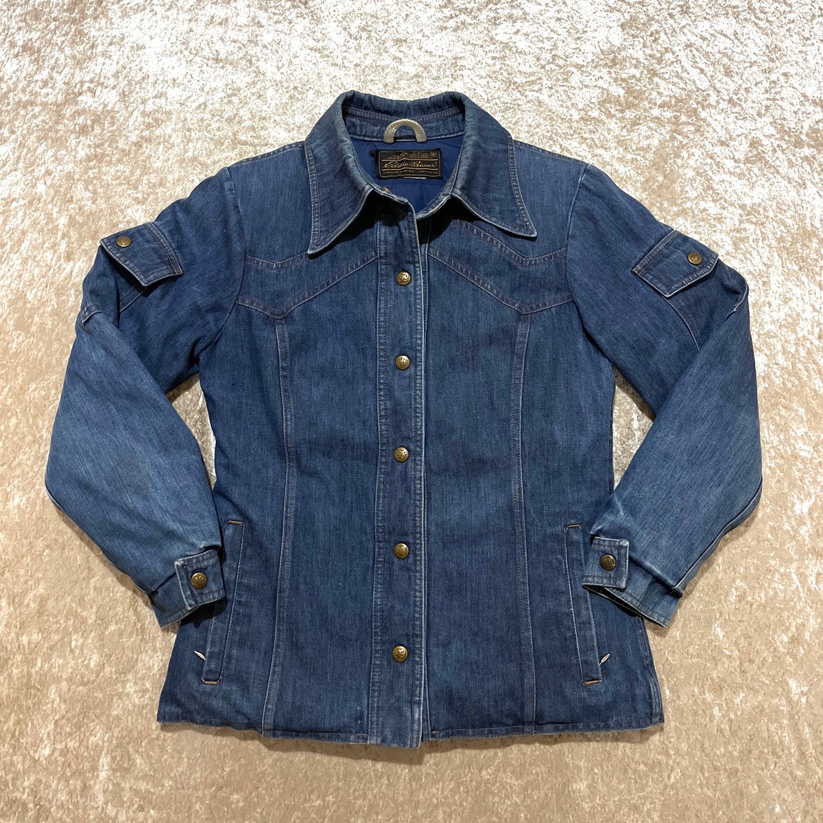 1980〜90s Eddie Bauer デニム ボンバージャケット 90s/Eddie Bauer/エディーバウアー】デニム ジャケット c993