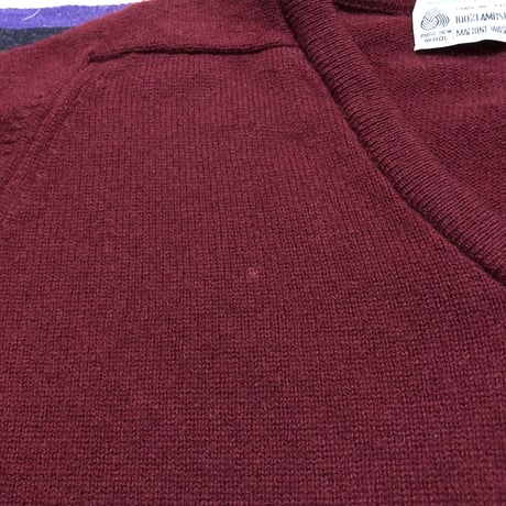 Glenmuir 100%LAMBS WOOL Vネックセーター