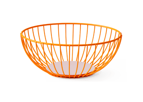 Iris Wire Basket Orange-pink/ Lサイズ