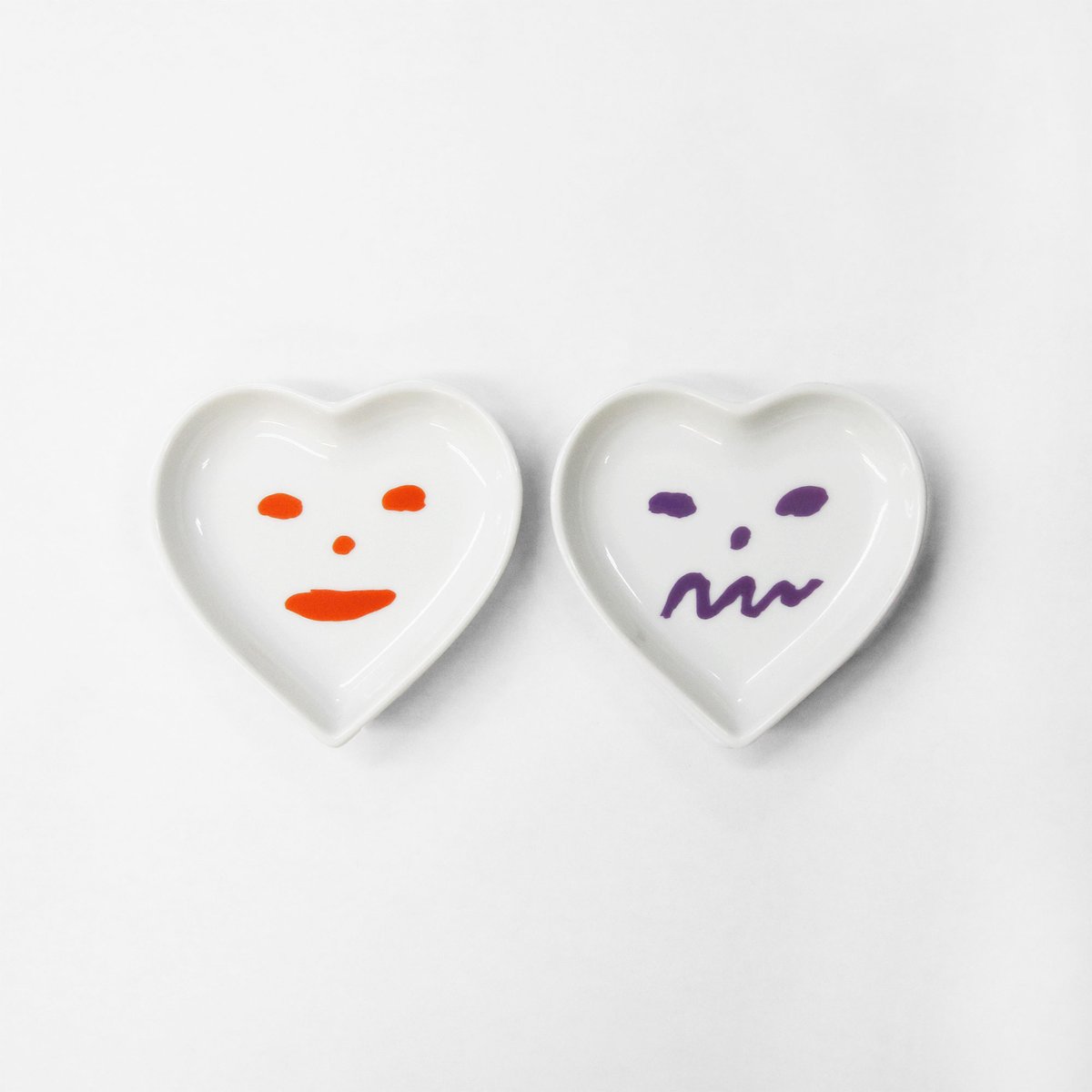 CEARAMIC HEART PLATE SET | KENTARO OKAWARA OFFI