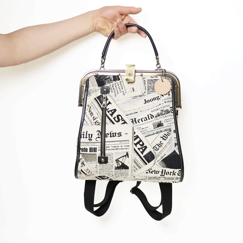 強撥水加工】リュックでもハンドでも！がま口ミニリュック スペイン