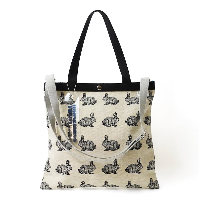 マチなしで軽い！2WAYトートバッグ ウサギ柄 | バッグ工房 サポネッタ