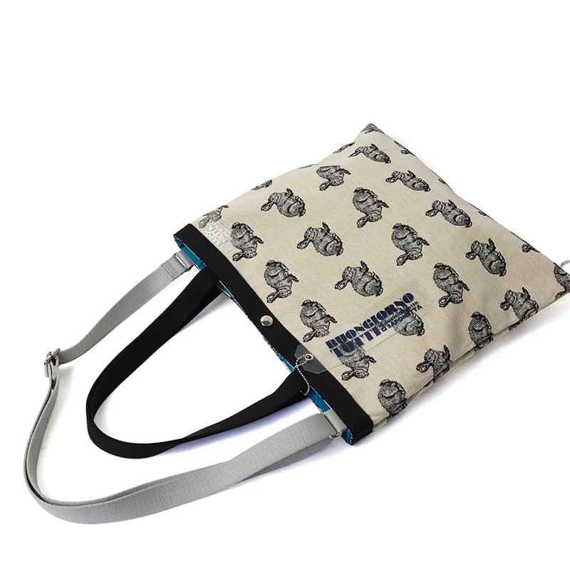 マチなしで軽い！2WAYトートバッグ ウサギ柄 | バッグ工房 サポネッタ