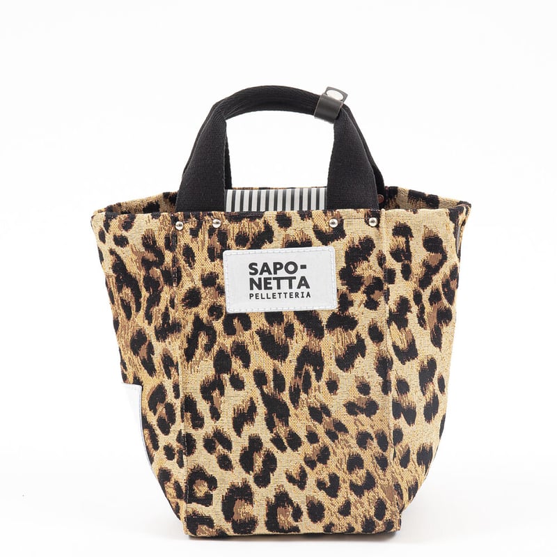 ト*助様 コヤンイサムチョン　ハンドメイド　丸底トートバッグ　デニムヒョウ柄　ル そ*2様 コヤンイサムチョン ハンドメイド 丸底トートバッグ