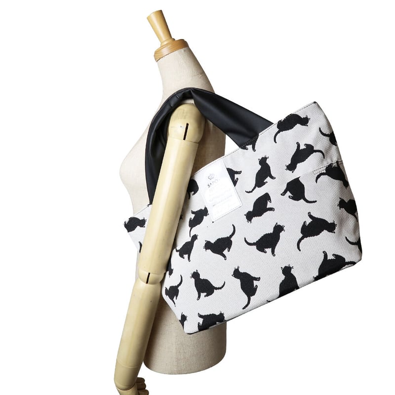 A4サイズ対応帯猫と蝶々リメイク江戸打紐ハンドルバッグ