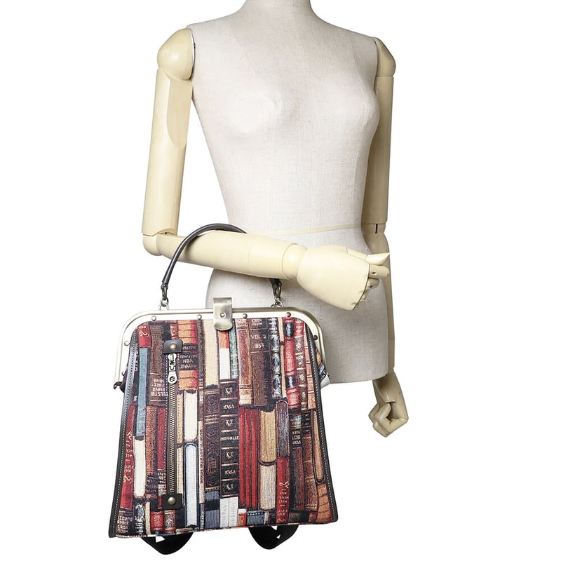 リュックでもハンドでも！がま口ミニリュック スペインゴブラン生地