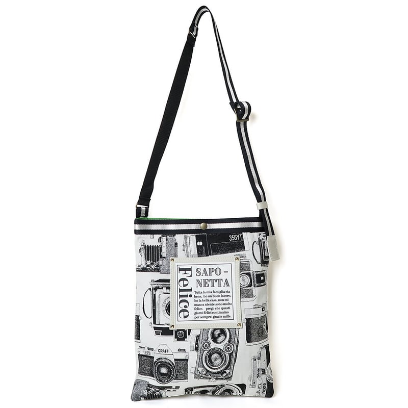 パネル付きスペインゴブラン生地 ショルダーバッグ カメラ柄 2色展開  