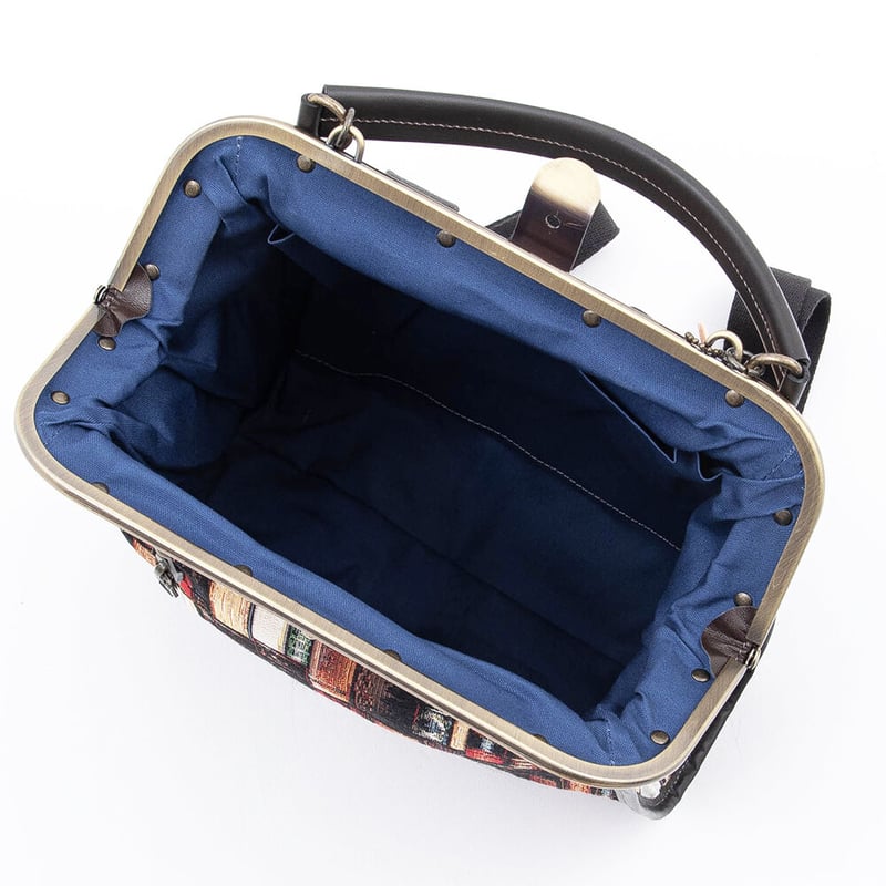 新品★サポネッタ　がま口リュック　ゴブラン リュックでもハンドでも！がま口ミニリュック スペインゴブラン生地