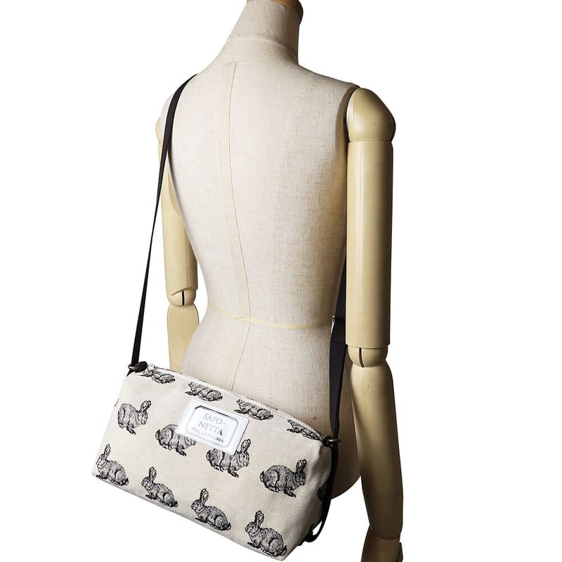 アクリルテープポシェット スペイン ゴブラン生地 うさぎ柄 | バッグ