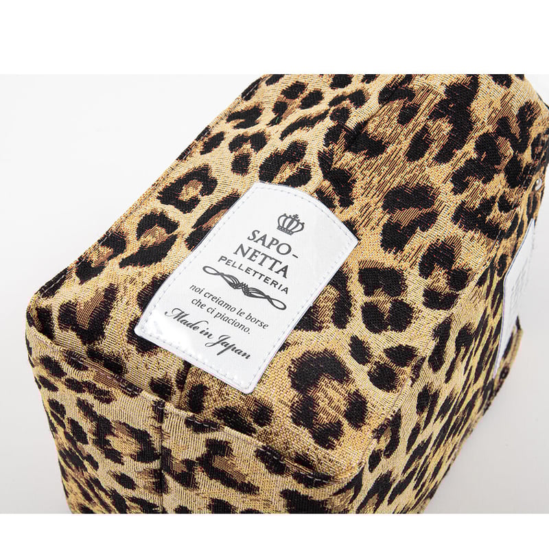 サポネッタ　新品未使用品　2wayヒョウ柄ばっく 強撥水加工】きちんと感のあるころんとかわいい小ぶりなトート