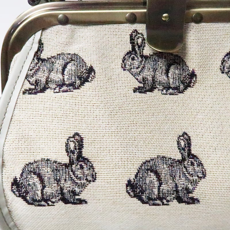 強撥水加工】がま口ポシェット スペインゴブラン ウサギ柄 | バッグ