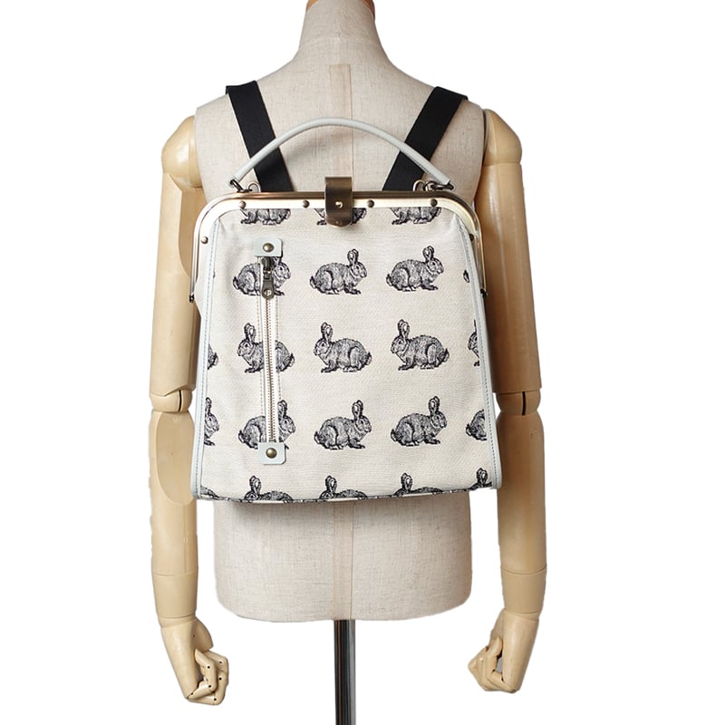 リュックでもハンドでも！がま口ミニリュック スペインゴブラン生地