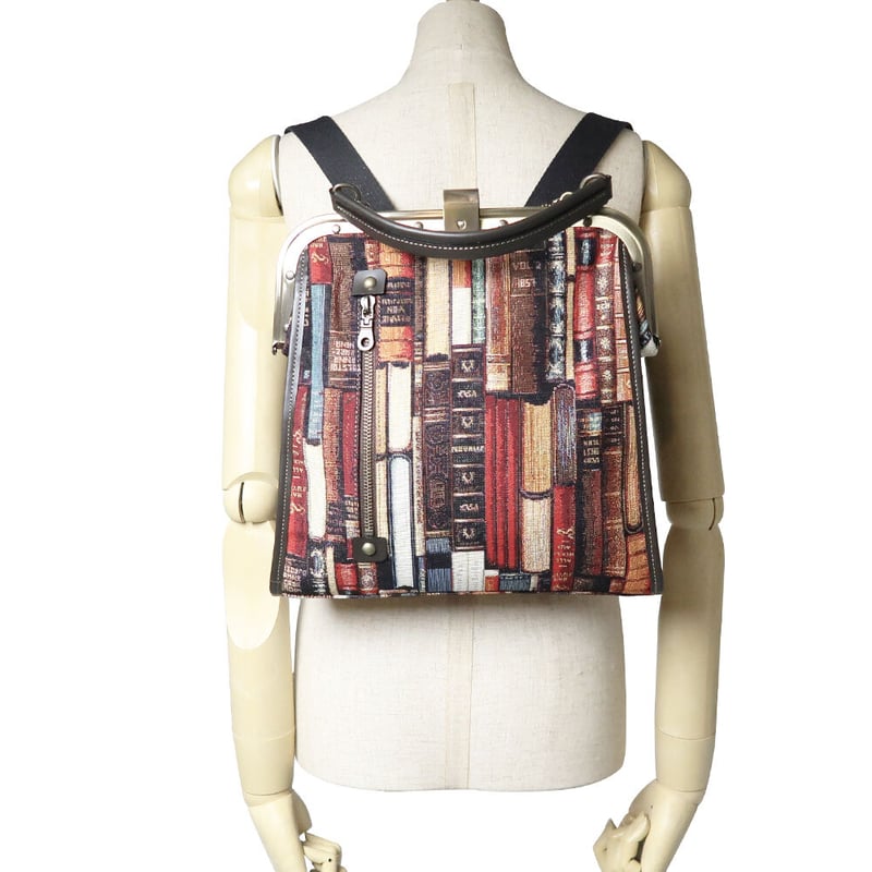 リュックでもハンドでも！がま口ミニリュック スペインゴブラン生地