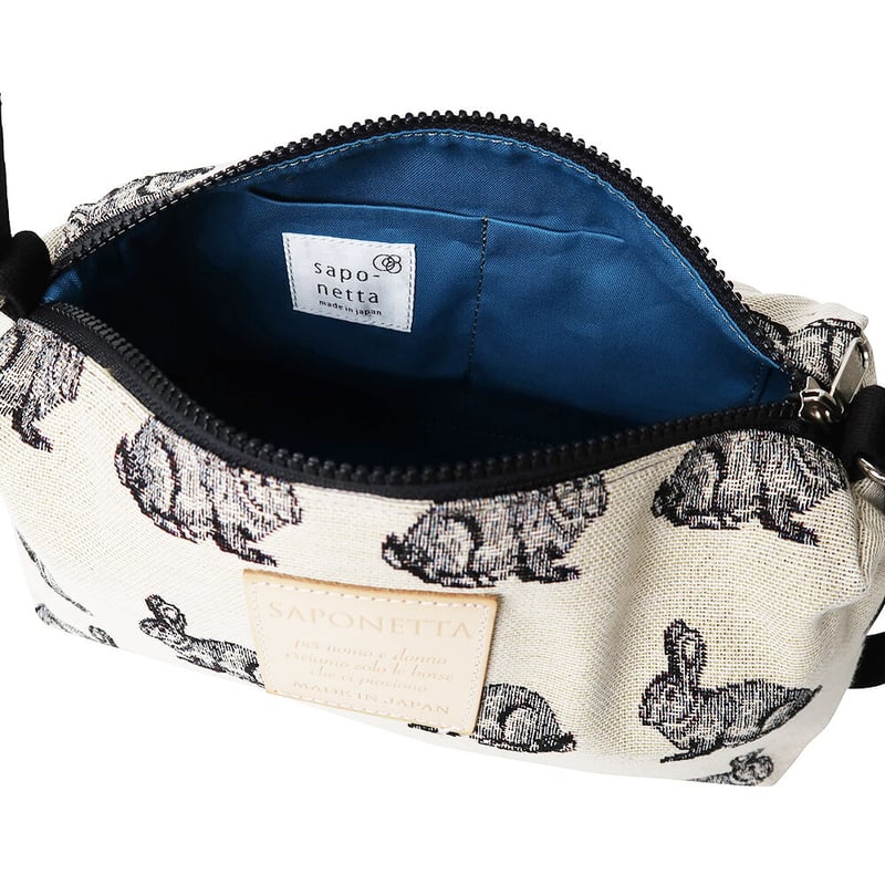 アクリルテープポシェット スペイン ゴブラン生地 うさぎ柄 | バッグ