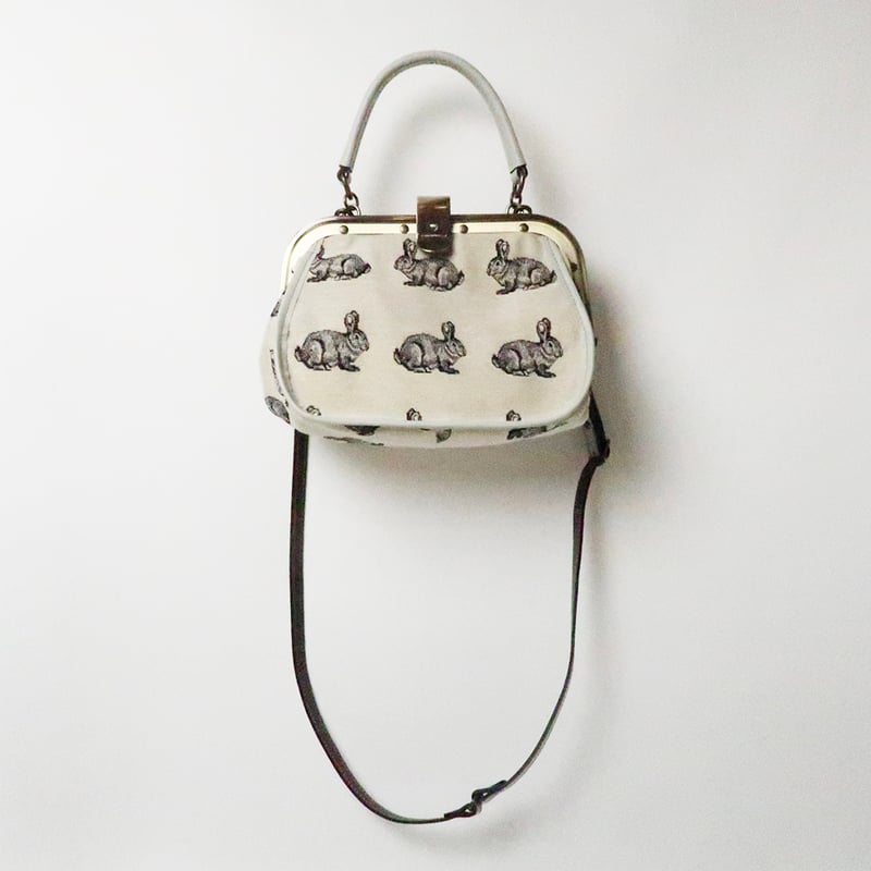 強撥水加工】がま口ポシェット スペインゴブラン ウサギ柄 | バッグ