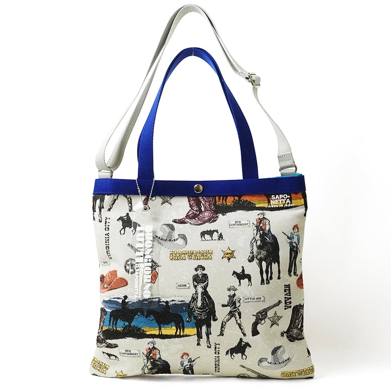 マチなしで軽い！2WAYトートバッグ ウエスタン柄 | バッグ工房 サポネッタ