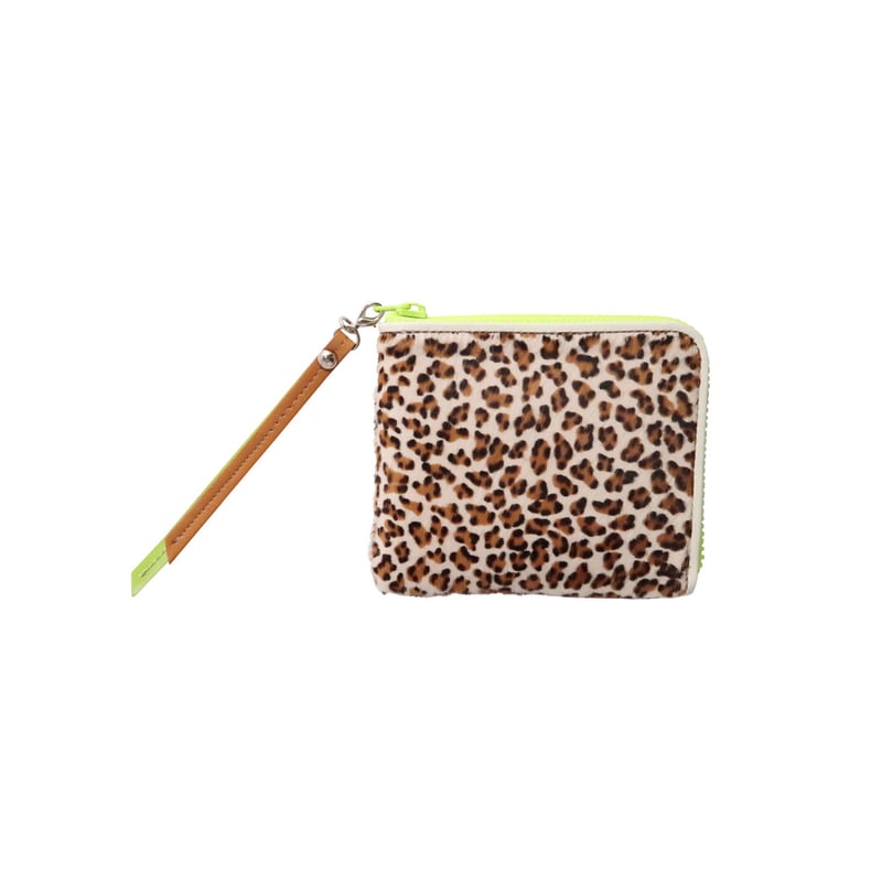 美品・希少✨ FENDI ハラコレザー ヒョウ柄 三つ折り財布 L字ファスナー ミニ財布 イタリアンハラコレザー ヒョウ柄 2カラー