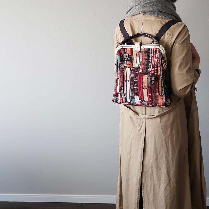 強撥水加工】リュックでもハンドでも！がま口ミニリュック スペイン