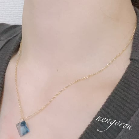 aquamarine/14kgfネックレス