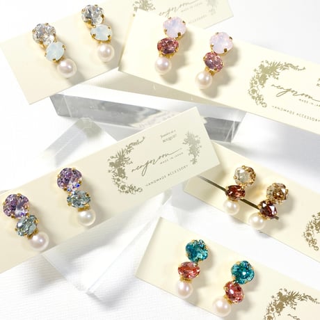 coffret pearl/ピアス イヤリング (✣ゴールドカラー金具) ✤無くなり次第終了