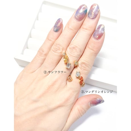 coffret/フォークリング 11号〜12号(✣ゴールドカラー金具)