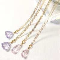 Ｍorganite＆Lavender Milky Quartz/14kgfネックレス