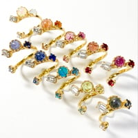 coffret gemstones/フォークリング 11号〜12号(✣ゴールドカラー金具)