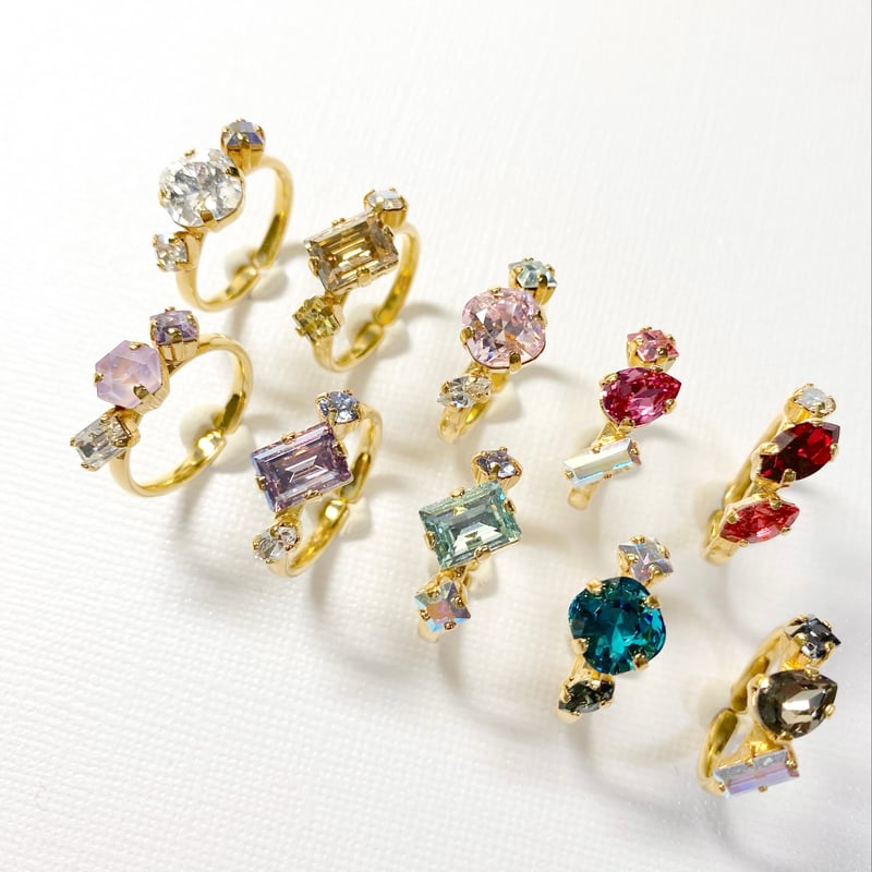 coffret/シングルリング 11号〜12号(✣ゴールドカラー金具 coffret/シングルリング 11号〜12号(✣ゴールドカラー金具