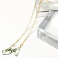Green amethyst/14kgfネックレス