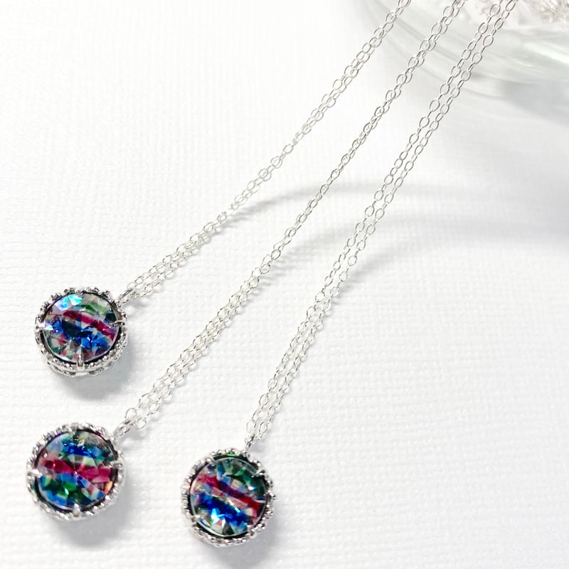Iris glass/(silver925＋14kgp＆silver925ネックレス) | n