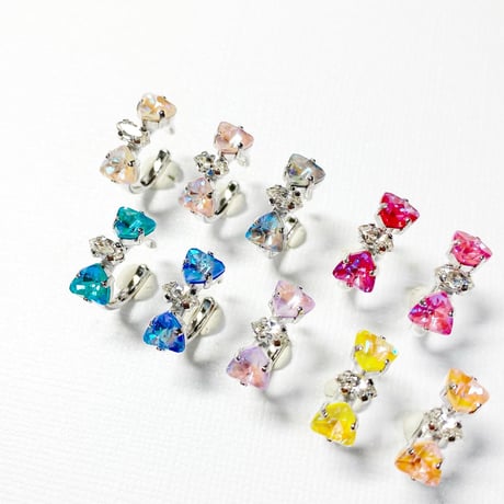 Ribbon cuff/イヤーカフ(✣シルバーカラー金具)