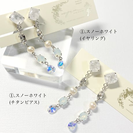 long bijou coffret/ピアス イヤリング (✣シルバーカラー金具)
