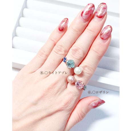 coffret baroque pearl/フォークリング 11号〜12号(✣シルバーカラー金具)