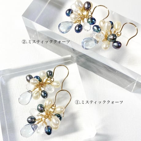 Ｍystic Quartz×Pearl/ピアス イヤリング