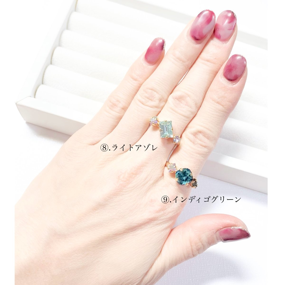 coffret/シングルリング 11号〜12号(✣ゴールドカラー金具) | nenenjewelry