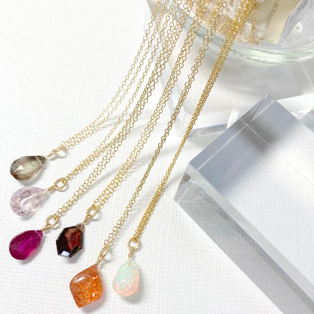 Sun stone/14kgfネックレス | nenenjewelry